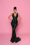 Zara NP152 Gown by Jadore - Emerald