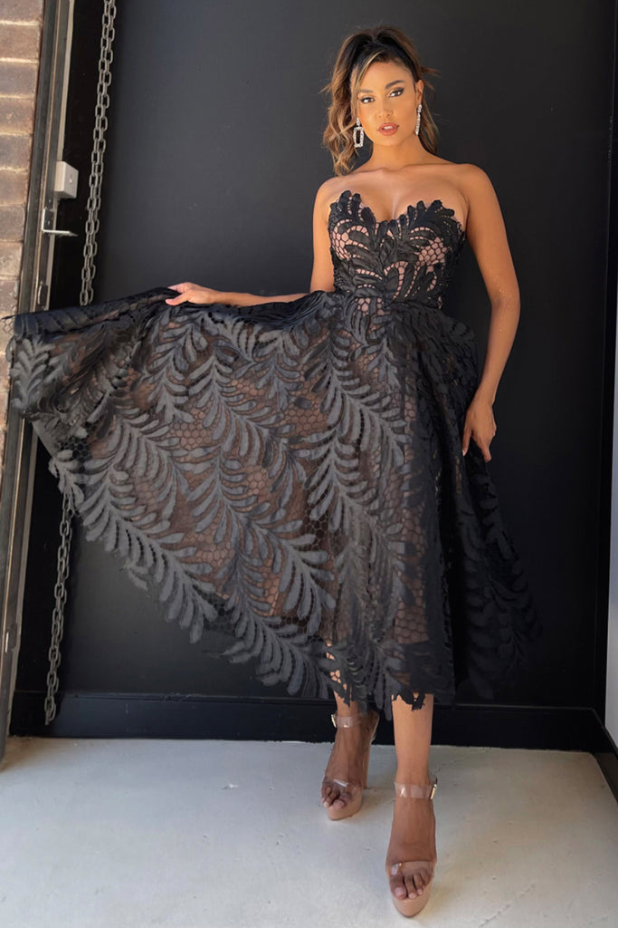 Jadore Dress JX5031 Black/Nude