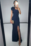 Sue Frill Gown BB33D31 by Bariano - Navy