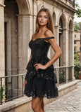 Sweetheart Mini Dress - Black