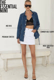 Denim Skirt - White