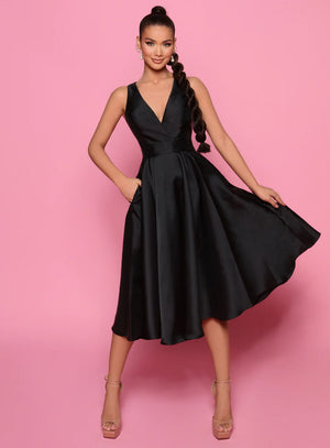 Arnie NP150 Midi Dress by Nicoletta - Black