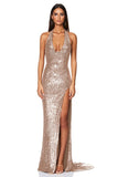 Sensation Plunge Gown by Nokkie - Gold