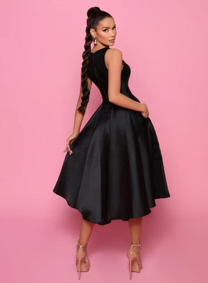 Arnie NP150 Midi Dress by Nicoletta - Black