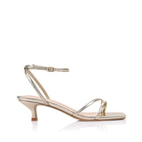 Alex Kitten Heel Sandal - Gold