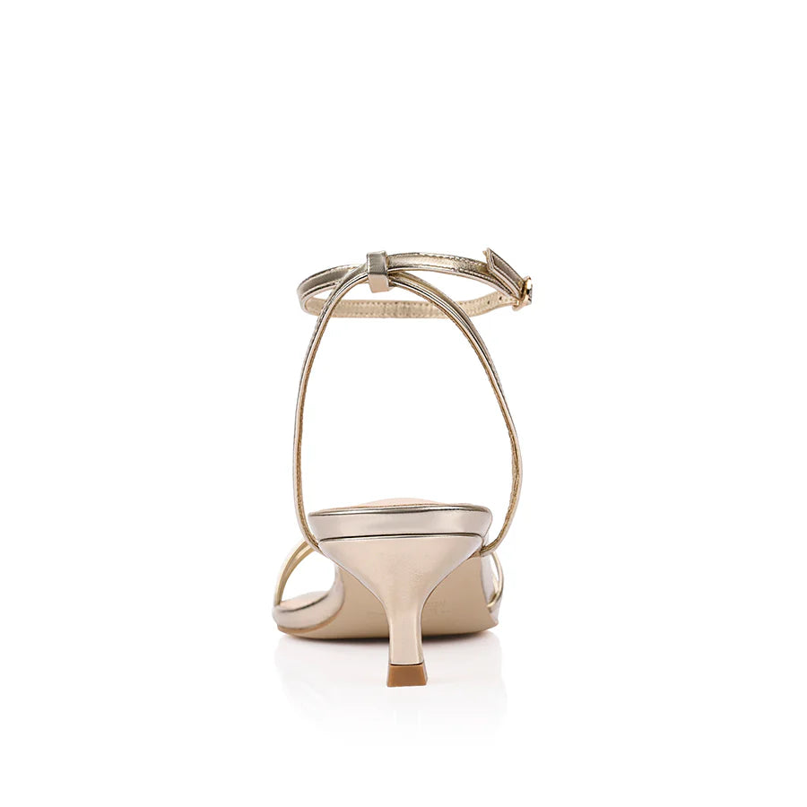 Alex Kitten Heel Sandal - Gold