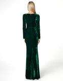 Angelica Long Sleeve gown - Emerald