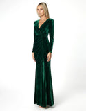 Angelica Long Sleeve gown - Emerald
