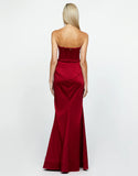 Gess Off Shoulder Fishtail Gown by Bariano - Deep Red