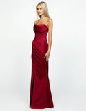 Gess Off Shoulder Fishtail Gown by Bariano - Deep Red