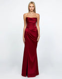 Gess Off Shoulder Fishtail Gown by Bariano - Deep Red