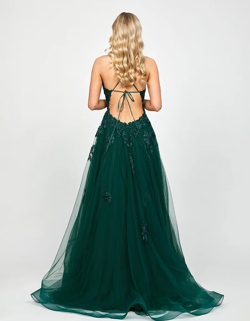 Alie Ball Gown by Bariano - Emerald Alie Ball Gown by Bariano - Emerald