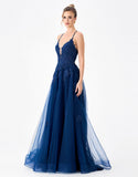 Roselee Embellished Ball Gown  By Bariano - Navy
