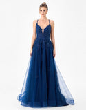 Roselee Embellished Ball Gown  By Bariano - Navy