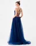 Roselee Embellished Ball Gown  By Bariano - Navy