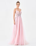 Dionne Embellished Gown By Bariano - Soft Pink
