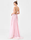 Dionne Embellished Gown By Bariano - Soft Pink