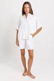Palm Relax Short by Betty Basics - White/Black Stripe