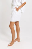 Palm Relax Short by Betty Basics - White/Black Stripe