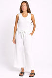 Bella Crop Pants by Betty Basics - White
