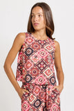 Coco Shell Tank by Betty Basics - Coco Print