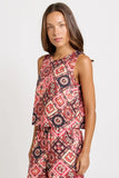 Coco Shell Tank by Betty Basics - Coco Print