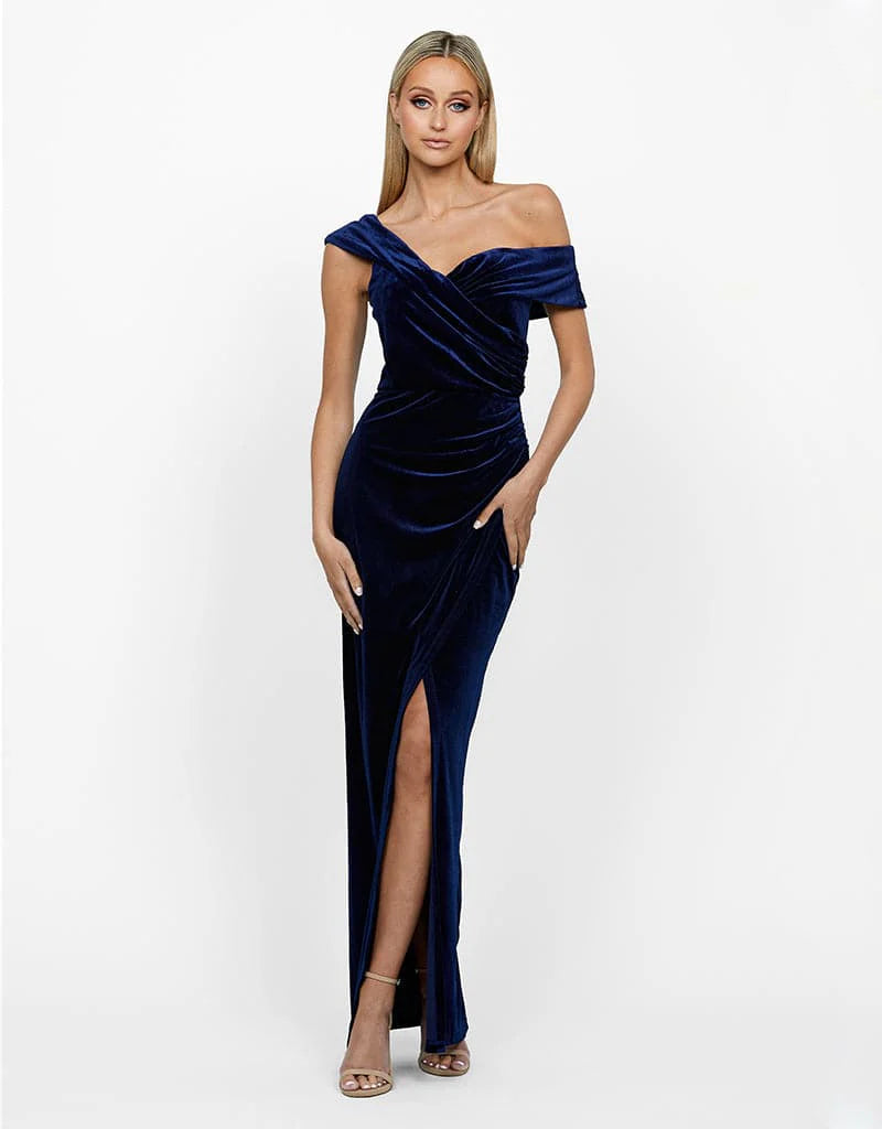 bariano embellished maxi dress Gabby Velvet Maxi by Bariano