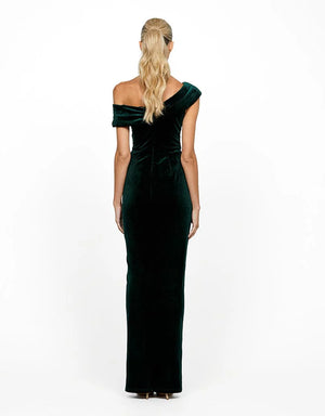 Gabby Velvet Maxi by Bariano - Emerald Green