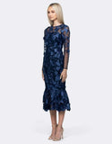 Caridee Sleeved Floral Midi by Bariano - Navy