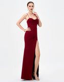 Sloanne High Split Maxi by Bariano - Deep red