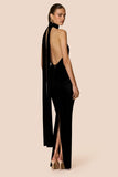 Crush Halter Gown - Black