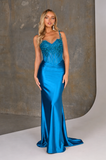 Kiki PO2560 Gown by Tania Olsen - Aqua