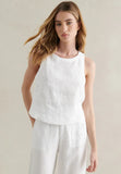 Jude linen top- White