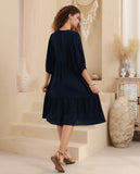 Sienna Dress - Navy