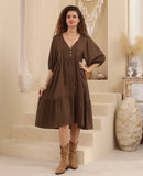 Sienna Dress - Brown