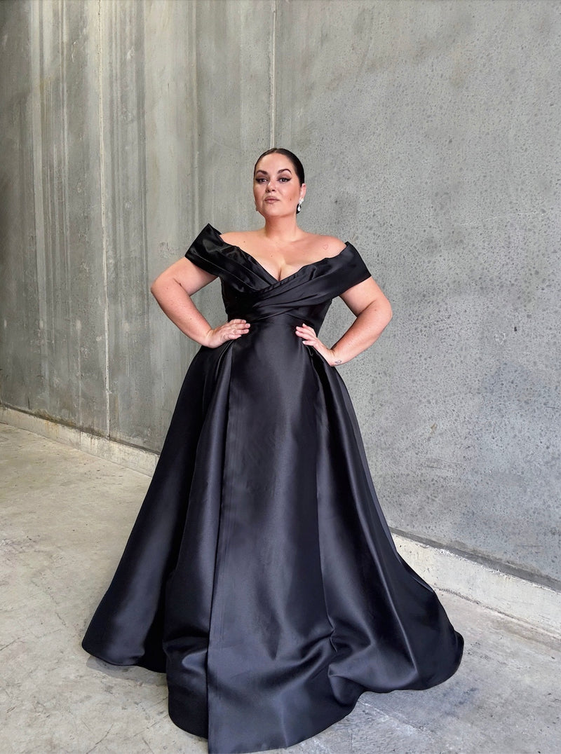 Eloisa Off shoulder Gown by Trellis Lane - Black