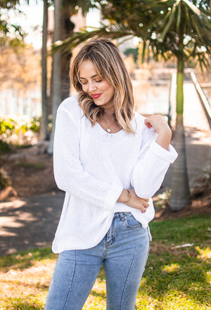 Lola Knit Jumper - White