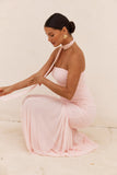 Hayley Strapless Mesh Dress - Pale Pink By Sass