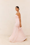 Hayley Strapless Mesh Dress - Pale Pink By Sass