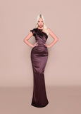 Safara NBM1015 Gown by Nicoletta - Burnt umber