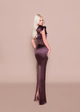 Safara NBM1015 Gown by Nicoletta - Burnt umber
