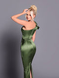 Safara NBM1015 Gown by Nicoletta - Olive