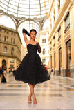 Bossi NC1004 Midi Dress by Nicoletta - Black