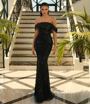 Iveria NC1024 Gown by Nicoletta - Black