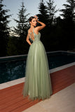 Orally NC2071 Gown by Nicoletta - Eucalyptus