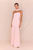 Hayley Strapless Mesh Dress - Pale Pink By Sass