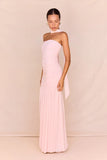 Hayley Strapless Mesh Dress - Pale Pink By Sass