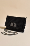 Kaira Chain Mesh Clutch - Black