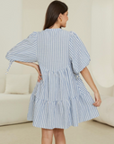 Jayla Dress - Big Blue Stripes
