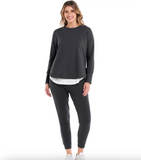 Lucy French Terry Sweat - Gunmetal